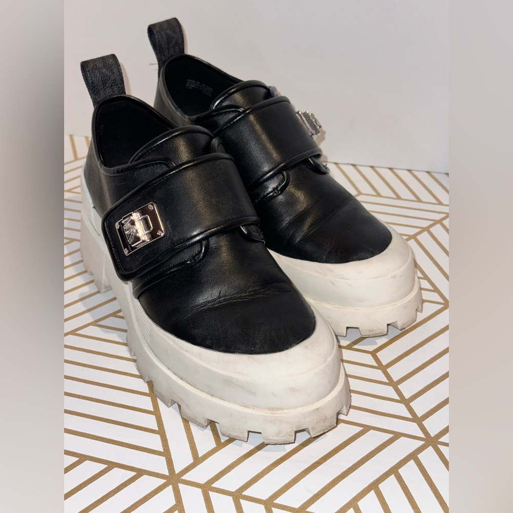 MICHAEL Michael Kors Padma Strap Loafer Leather Platform Shoes